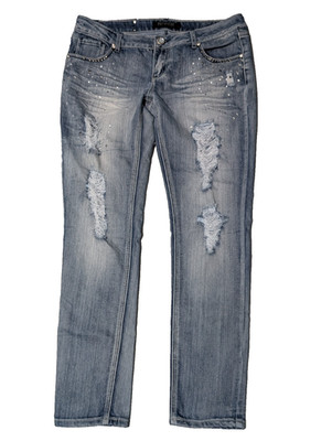 Rue 21 Premiere Women's Jeans 11/12 R Distressed Rhinestone