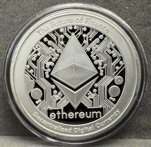 2025 Niue Ethereum 1 oz Silver Coin .9999 BU Crypto Bullion $2 In Capsule