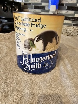 J Hungerford Smith Old Fashioned Chocolate Fudge Topping 7Lbs Can Heat & Serve