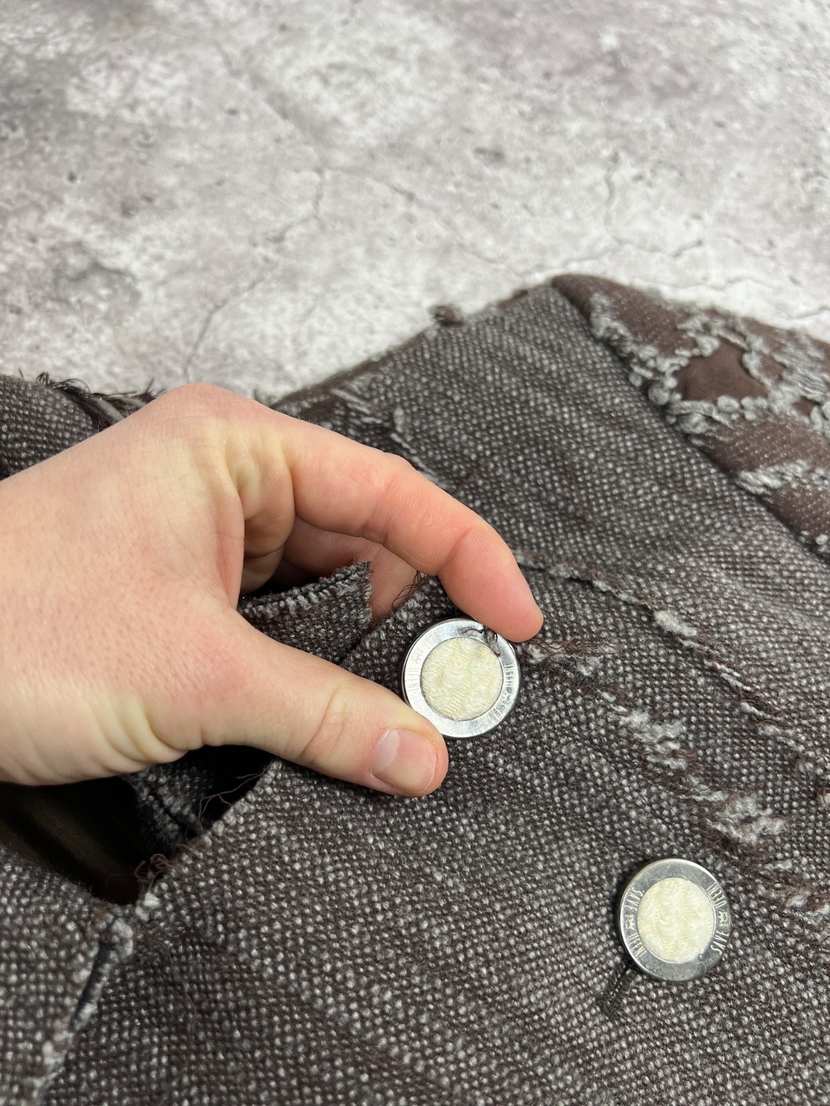 Save The Queen Patchwork Wool Coat Assymetric Bro… - image 9