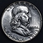 1950 50C FRANKLIN SILVER HALF DOLLAR KM# 199 Grade:  Choice BU A7138