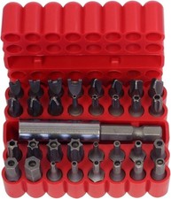 33pc Security Screwdriver Bit Set Hex Tamper Proof Spanner Torx Star Key