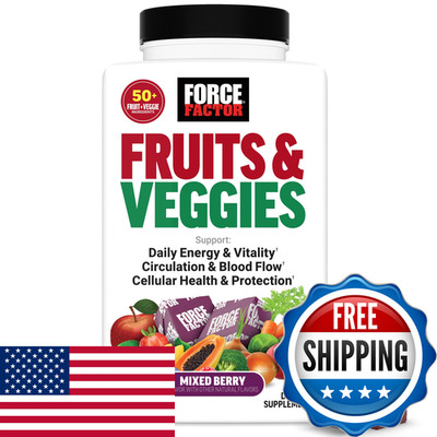 Force Factor Fruits Veggies Supplement For Adults Superfood Antioxidant Formula