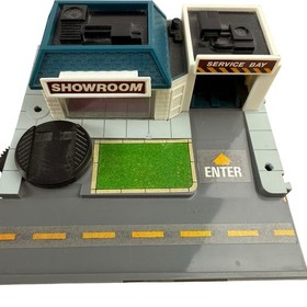 Vtg Galoob Micro Machines Street Corners Lot Shell Station City Motors Map 1980s