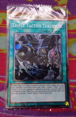 TRIPLE TACTICS THRUST CH01-DE030 ALT ART STARLIGHT RARE YUGIOH *NEU & SEALED*