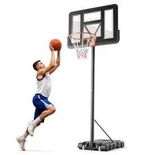 Basketball Hoop Outdoor Adjustable 4.2-10ft for Kids Youth Adults in Backyard