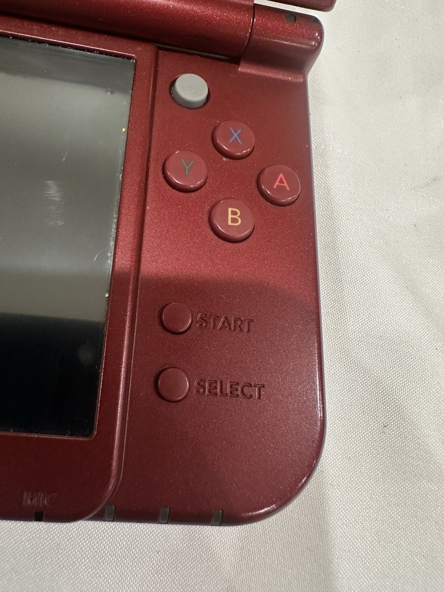 Nintendo New 3DS XL Red Handheld Console System RED-001 Tested w