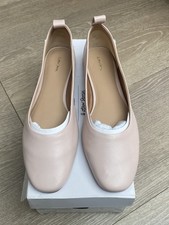 NEW BABY PINK & OTHER STORIES LEATHER BALLET FLATS, UK 6