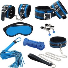 BDSM Sex Bondage Restraints Kit, 7 Pcs Sex Toys Kit for Bondaged Restraints with