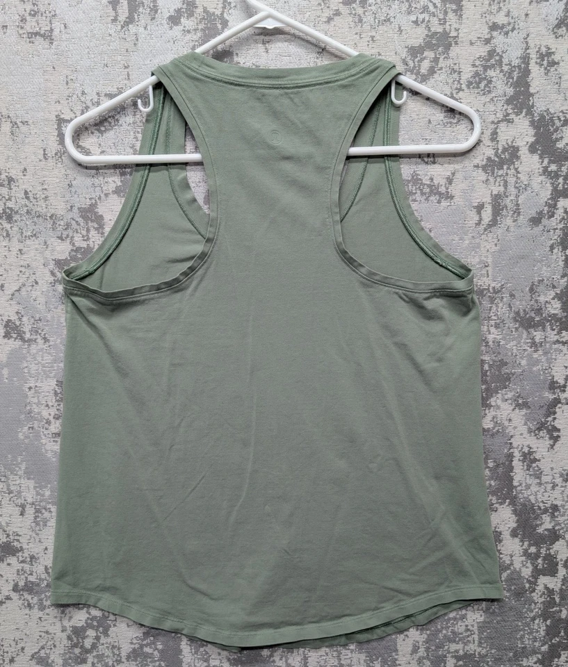 Lululemon Love Tank Women's Activewear Top Green Cotton Racerback Chest 34" GUC - Image 2 of 4