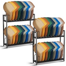 2-Tier Hat Organizer for Baseball Caps, 2 Pack 18 Capacity Freestanding Baseb...