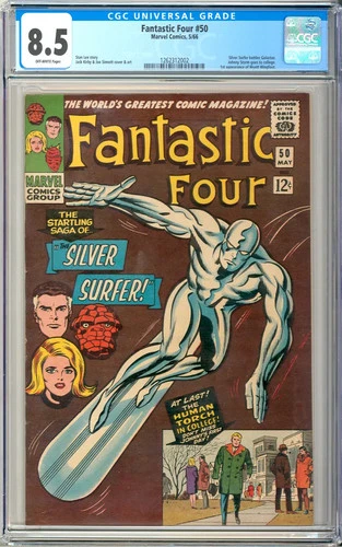 Fantastic Four #50 High Grade Silver Surfer Galactus Marvel Comic 1966 CGC 8.5