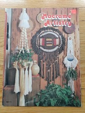 Vintage 70s Macrame Pattern Book Boho Hippie Retro Home Decor