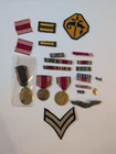 Vintage US Military Insignia Lot - WWII Victory & Good Conduct Medals, 101st...