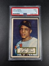 WILLIE MAYS 1952 52 TOPPS #261 VINTAGE CARD VERY GOOD PSA 3 GREAT EYE APPEAL