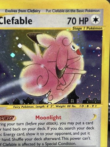 Clefable 7/165 Holo Rare - 2002 Pokemon Expedition BaseSet Holo Bleeds And Swirl - Picture 5 of 17