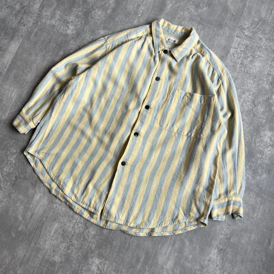 USED I.S. ISSEY MIYAKE 80S RARE TSUMORI CHISATO COTTON STRIPED SHIRT GOOD - Изображение 2 из 4