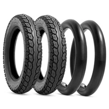 Heavy Duty 12.5x2.25 (12-1/2 x2-1/4) Tire & Inner Tube Set with Angled Valve 