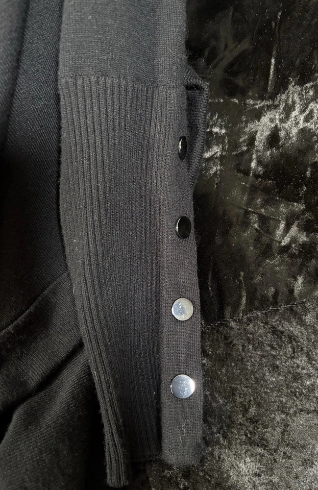 Poncho suéter de gran tamaño para mujer Alfani cuello alto talla M medio profundo negro 1 semana Foto 2 de 4