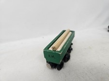 Thomas  Friends Wooden Railway Henry's Log Car w/ Cargo Train Tank Engine GUC