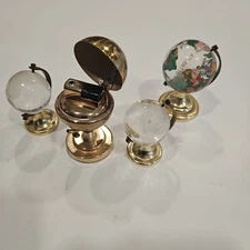 VINTAGE GLOBE LIGHTER FLINT WORLD BRASS? RETRO CLASSIC Collectable Lighter 