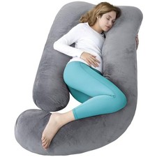 60 Inch Pregnancy Pillow for Sleeping, Extra Large U Shaped Body Pillow, Mate