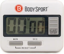 Digital Timer Stopwatch for Fitness & Exercise Routines - Easy to Us
