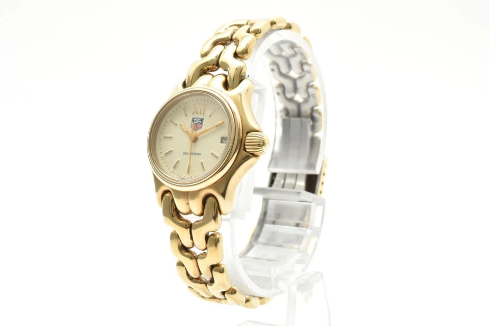 Reloj para mujer vintage [casi como nuevo] tag Heuer SEL S04.708M esfera beige dorado 22 mm Foto 2 de 4