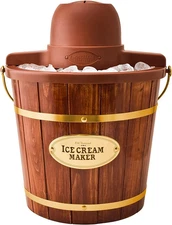 Nostalgia Electric Ice Cream Maker - Old Fashioned Soft Serve 4 Quart