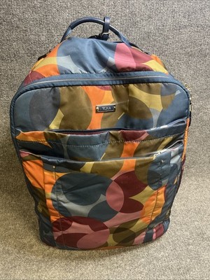 Tumi Multicolor Colorful Soft Carry On Rolling Luggage Suitcase Bag Rare