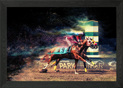 neck n neck Framed Wall Art Poster Canvas Print Picture
