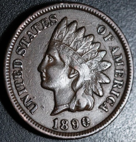 1890 INDIAN HEAD CENT - With LIBERTY & DIAMONDS - XF EF