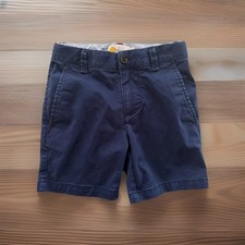 Boden Girls Classic Chino Shorts Navy Blue Adjustable Waist Flat Front Size 5