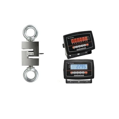 20000 LB S-TYPE LOAD CELL HANGING CRANE SCALE TENSION COMPRESSION W/2 EYEBOLTS