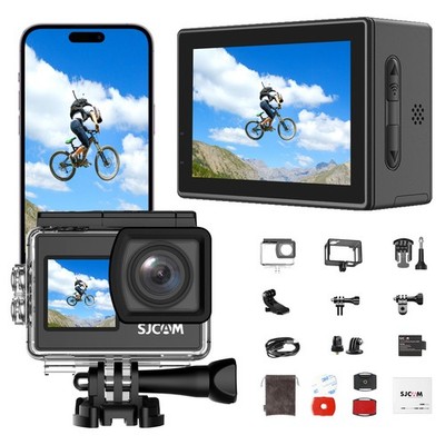 Action Cam 4K 16MP WiFi Sport Kamera 30M Wasserdichte Dual Screen Camcorder