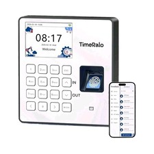 3-in-1 Cloud Biometric Time Clock Fingerprint RFID PIN WiFi No Fee Remote Access