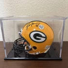 Brett Favre Green Bay Packers Autographed Mini Helmet with display case