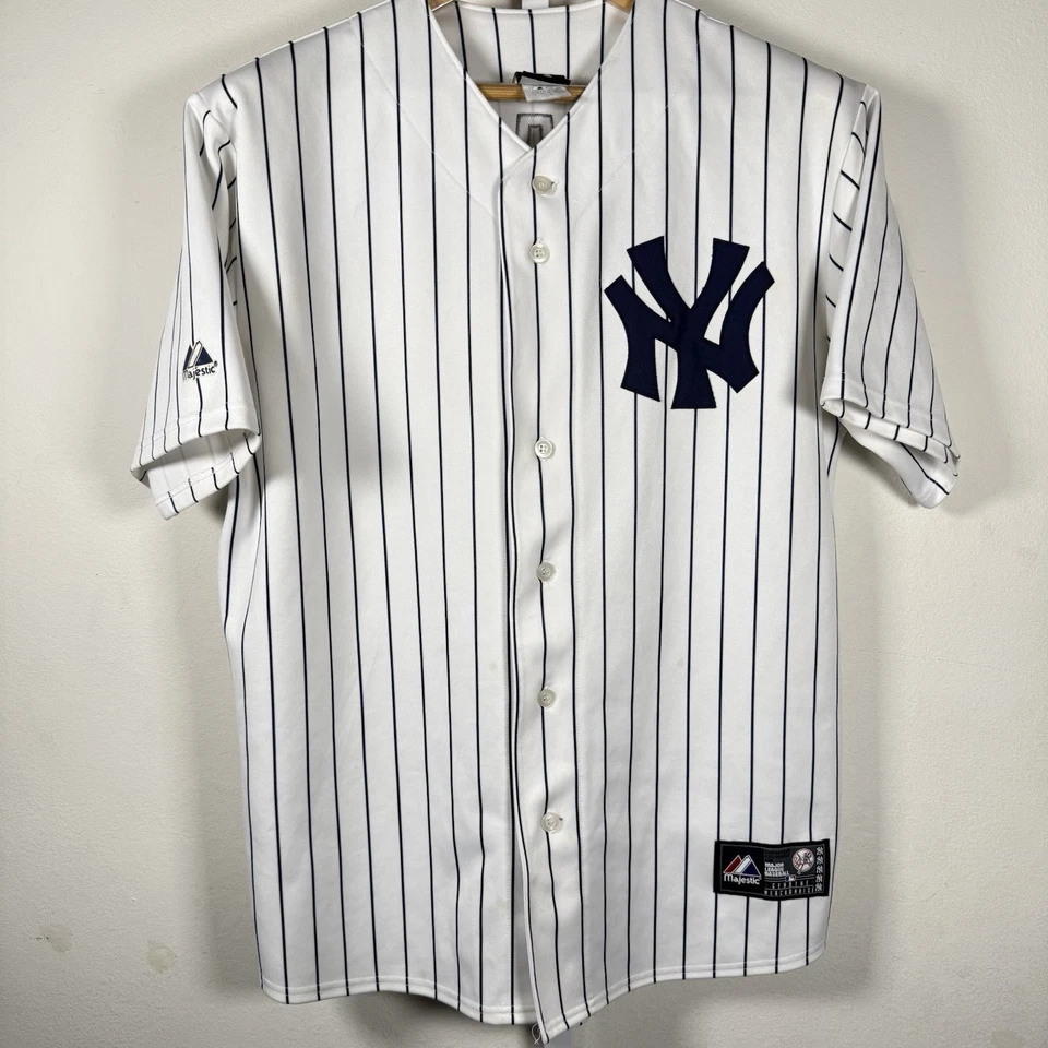 Vintage C.C Sabathia Majestic Jersey Pinstriped New York Yankees MLB Size Large - Image 2 of 4