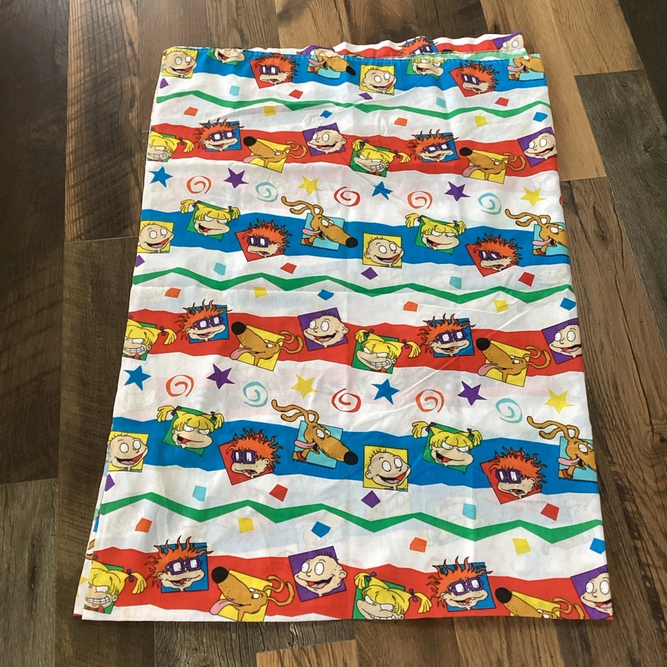 Sábana bajera plana doble de tela Tommy Angelica Nickelodeon Rugrats de colección de los años 90 de los años 90 Foto 3 de 4