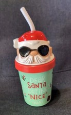 Santa Kids Cup With 3D Lid  Straw Zak Designs Super Sipper 13 oz Toddler NEW