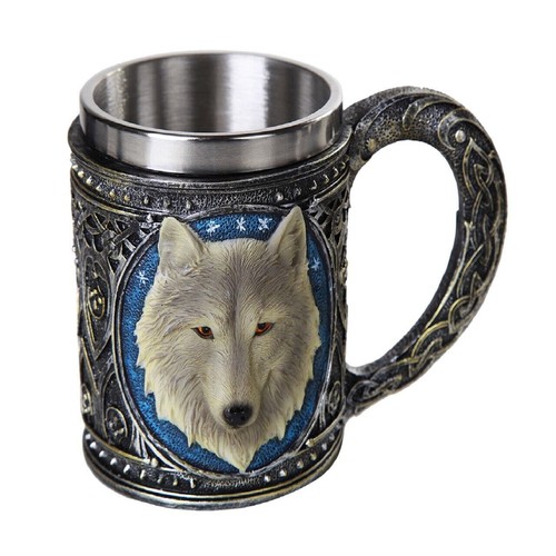 Pacific Trading Wolf Mug 6 Inch Multicolor - Picture 2 of 2