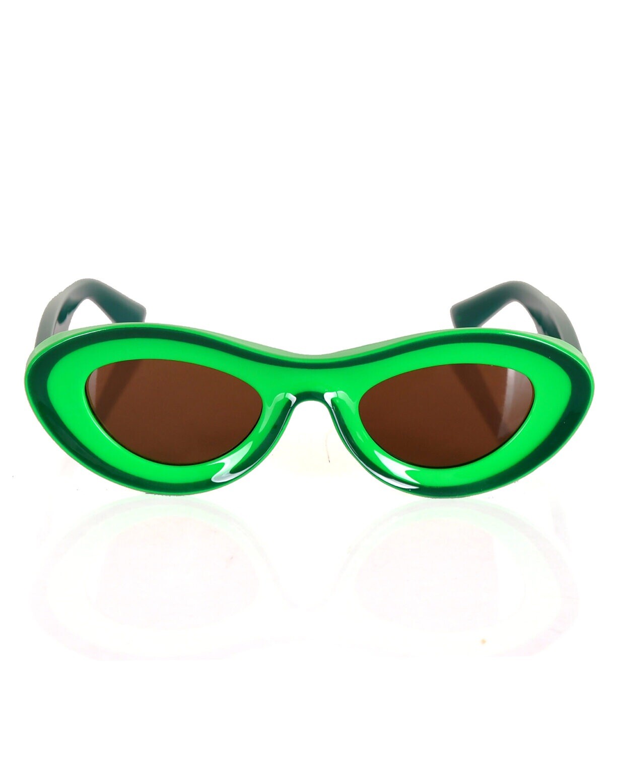 Green King Retro Style Sunglasses UV Protection-image