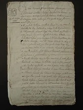 ANTIQUE FRENCH LEGAL MANUSCRIPT - DATED 1786 from Correze