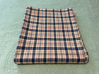 Vintage Ralph Lauren Queen Flat Sheet Oakley Plaid Blue Red Plaid Cotton