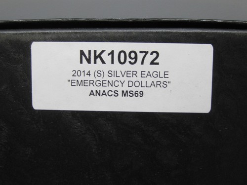 2014-S ANACS MS69 American Silver Eagle "Emergency Dollar" $1 Coin w/Box .999 #2 - Picture 16 of 16
