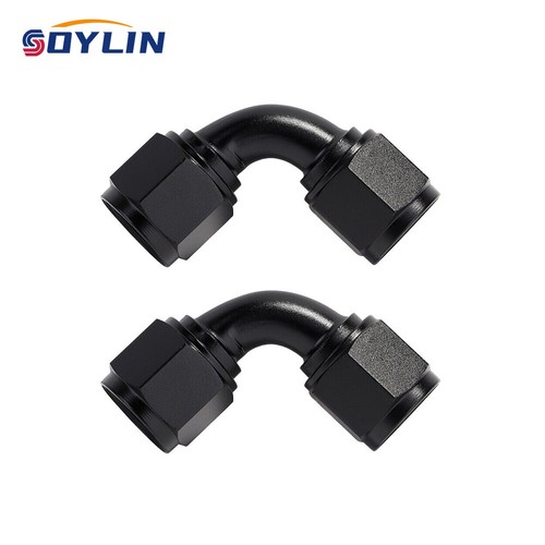 4AN 6AN 8AN 10AN 12AN Female 90 Degree Swivel Coupler Union Fitting Adapter - Imagen 1 de 10
