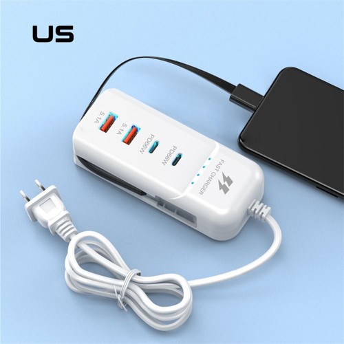 USB/Type C USB Charger Socket 66W Mobile Phone Charge Power Strip Household - 第 3/15 張圖片