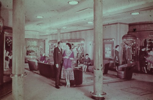 4 farbige Rutschen RMS Queen Mary Promenade Deck / First Class Restaurant / Lounge - Bild 4 von 4
