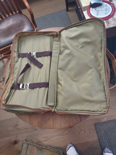 2 Piece: Hartmann Garment Bag & Overnighter Nylon and Vinyl No Shoulder Straps - Picture 9 of 20