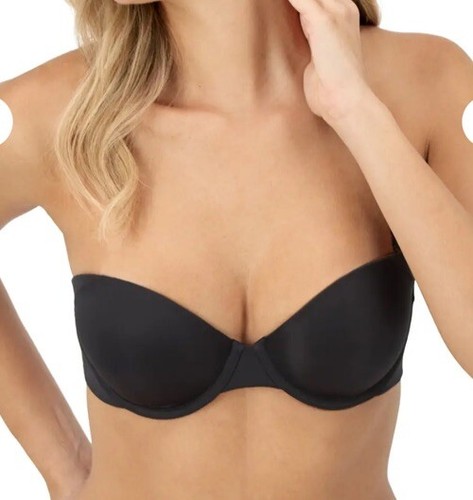 Maidenform Side Smoothing Strapless Underwire Bra Black 36C SE6900